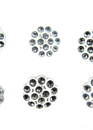 Round Crystal Diamante Button Daisy Flower Shank Button 18mm CX3