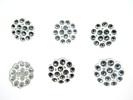 Round Crystal Diamante Button Daisy Flower Shank Button 18mm CX3