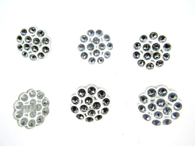 Round Crystal Diamante Button Daisy Flower Shank Button 18mm CX3