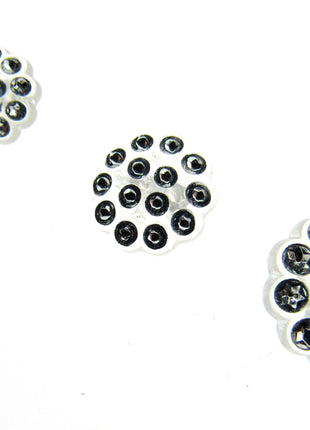 Round Crystal Diamante Button Daisy Flower Shank Button 18mm CX3