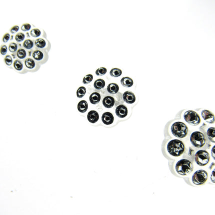 Round Crystal Diamante Button Daisy Flower Shank Button 18mm CX3