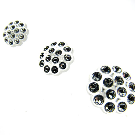 Round Crystal Diamante Button Daisy Flower Shank Button 18mm CX3