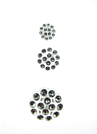 Round Crystal Diamante Button Daisy Flower Shank Button 18mm CX3