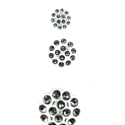 Round Crystal Diamante Button Daisy Flower Shank Button 18mm CX3