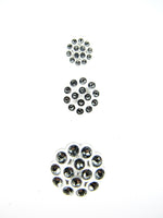 Crystal Daisy Imitation Diamante Flower Shank Button - 13mm/15mm/18mm - CX30