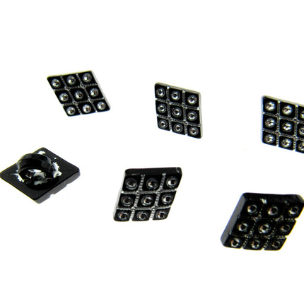 Black Diamante Buttons Diamond Shaped Shank Buttons 15mm/18mm/20mm - CX2