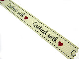 Bertie's Ivory "Quilted With Love" - 16mm Wide - Grosgrain - BTB040