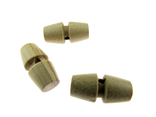 Olive Wood Toggles Made From Olive Wood Single Hole Toggle For Duffle Coats CW10 - ThreadandTrimmings