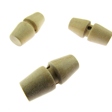 Olive Wood Toggles Made From Olive Wood Single Hole Toggle For Duffle Coats CW10 - ThreadandTrimmings