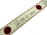 Bertie's Ivory "Love to Sew" - 16mm Wide - Grosgrain - BTB042