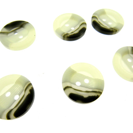 Round Aran Easy Match Two Tone Buttons Chunky Coat Ring Edge Buttons CP30 - ThreadandTrimmings