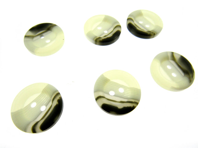 Round Aran Easy Match Two Tone Buttons Chunky Coat Ring Edge Buttons CP30 - ThreadandTrimmings