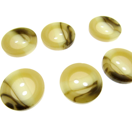 Round Aran Easy Match Two Tone Buttons Chunky Coat Ring Edge Buttons CP30 - ThreadandTrimmings