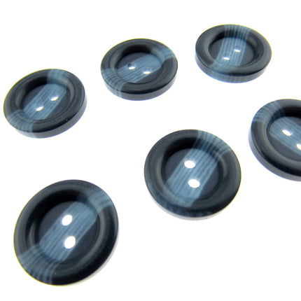 Round Aran Easy Match Two Tone Buttons Chunky Coat Ring Edge Buttons CP30 - ThreadandTrimmings