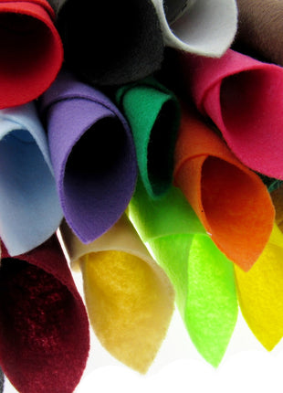 Wool Viscose Felt Craft Squares 9" x 9" (23cm x 23cm)