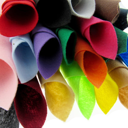 Wool Viscose Felt Craft Squares 9" x 9" (23cm x 23cm)