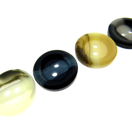 Round Aran Easy Match Two Tone Buttons Chunky Coat Ring Edge Buttons CP30 - ThreadandTrimmings