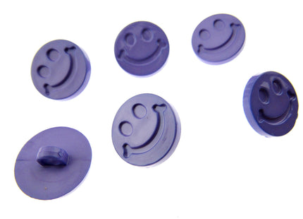 Round Happy Face Buttons 15mm Smiley Face Plastic Button with Shank - (CN32) - ThreadandTrimmings