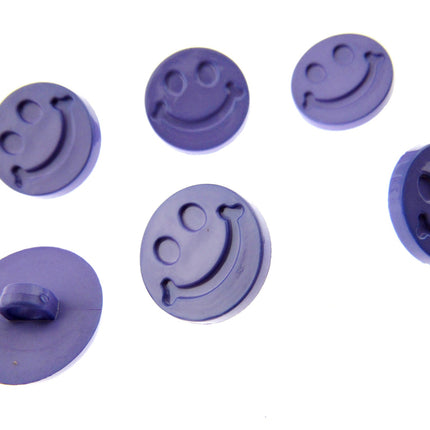 Round Happy Face Buttons 20mm Smiling Face Plastic Button with Shank - (CN32) - ThreadandTrimmings