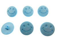 Round Happy Face Buttons- 15mm Smiley Face Plastic Button with Shank - (CN32)