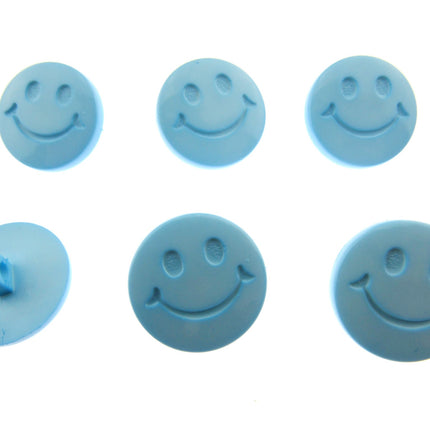 Round Happy Face Buttons 20mm Smiling Face Plastic Button with Shank - (CN32) - ThreadandTrimmings