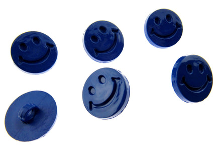 Round Happy Face Buttons 15mm Smiley Face Plastic Button with Shank - (CN32) - ThreadandTrimmings