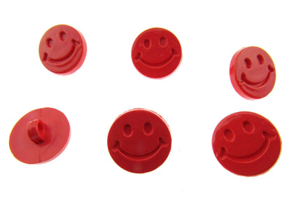 Round Happy Face Buttons 15mm Smiley Face Plastic Button with Shank - (CN32) - ThreadandTrimmings