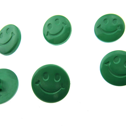 Round Happy Face Buttons 20mm Smiling Face Plastic Button with Shank - (CN32) - ThreadandTrimmings