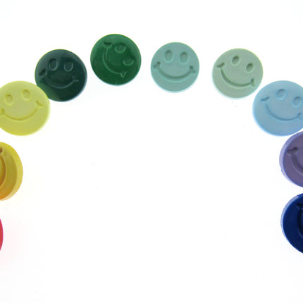 Round Happy Face Buttons 20mm Smiling Face Plastic Button with Shank - (CN32) - ThreadandTrimmings