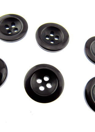 Round Trouser Buttons with Four Holes 18mm (11/16") 7 Colours Available P102 - ThreadandTrimmings