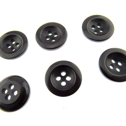 Round Trouser Buttons with Four Holes 18mm (11/16") 7 Colours Available P102 - ThreadandTrimmings