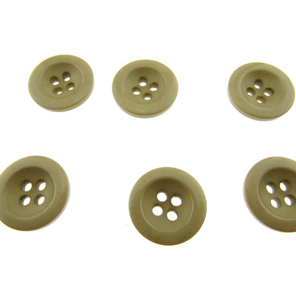 Round Trouser Buttons with Four Holes 18mm (11/16") 7 Colours Available P102 - ThreadandTrimmings