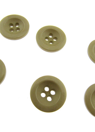 Round Trouser Buttons with Four Holes 18mm (11/16") 7 Colours Available P102 - ThreadandTrimmings
