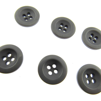 Round Trouser Buttons with Four Holes 18mm (11/16") 7 Colours Available P102 - ThreadandTrimmings