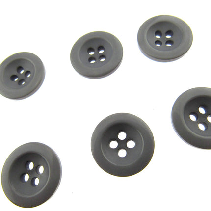 Round Trouser Buttons with Four Holes 18mm (11/16") 7 Colours Available P102 - ThreadandTrimmings