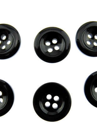 Round Trouser Buttons with Four Holes 18mm (11/16") 7 Colours Available P102 - ThreadandTrimmings