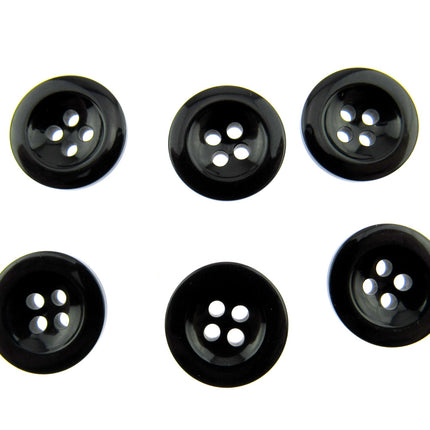 Round Trouser Buttons with Four Holes 18mm (11/16") 7 Colours Available P102 - ThreadandTrimmings