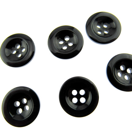 Round Trouser Buttons with Four Holes 18mm (11/16") 7 Colours Available P102 - ThreadandTrimmings