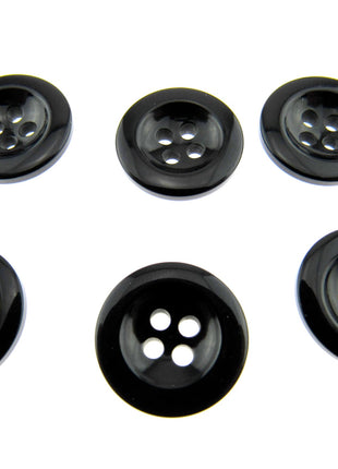 Round Trouser Buttons with Four Holes 18mm (11/16") 7 Colours Available P102 - ThreadandTrimmings
