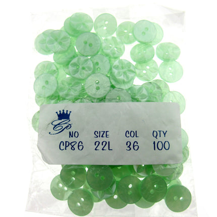 Round Baby Star Buttons 100 Button Per Packs Choice of Colours & Sizes - ThreadandTrimmings