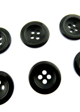 Round Trouser Buttons with Four Holes 18mm (11/16") 7 Colours Available P102 - ThreadandTrimmings