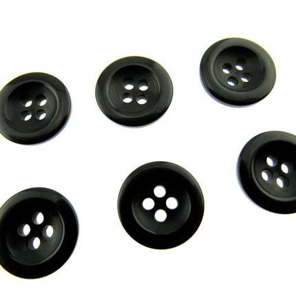 Round Trouser Buttons with Four Holes 18mm (11/16") 7 Colours Available P102 - ThreadandTrimmings