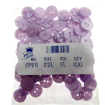 Round Baby Star Buttons 100 Button Per Packs Choice of Colours & Sizes - ThreadandTrimmings