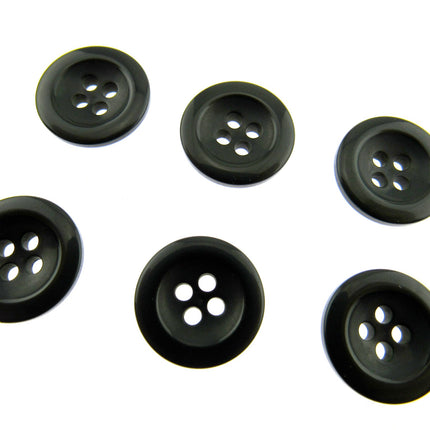 Round Trouser Buttons with Four Holes 18mm (11/16") 7 Colours Available P102 - ThreadandTrimmings