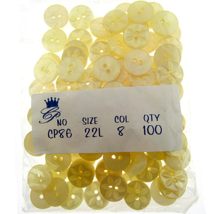Round Baby Star Buttons 100 Button Per Packs Choice of Colours & Sizes - ThreadandTrimmings