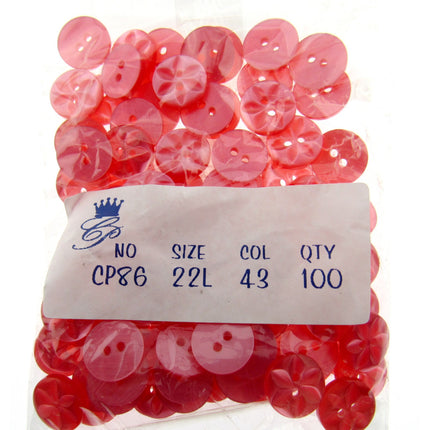 Round Baby Star Buttons 100 Button Per Packs Choice of Colours & Sizes - ThreadandTrimmings