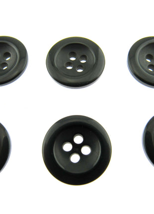 Round Trouser Buttons with Four Holes 18mm (11/16") 7 Colours Available P102 - ThreadandTrimmings