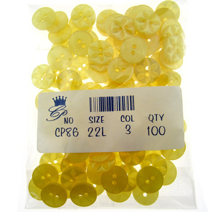 Round Baby Star Buttons 100 Button Per Packs Choice of Colours & Sizes - ThreadandTrimmings