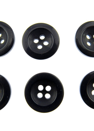 Round Trouser Buttons with Four Holes 18mm (11/16") 7 Colours Available P102 - ThreadandTrimmings
