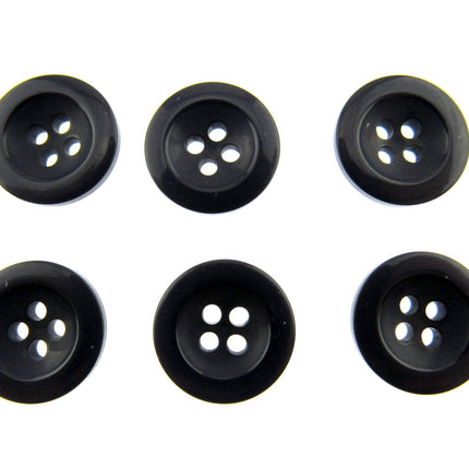 Round Trouser Buttons with Four Holes 18mm (11/16") 7 Colours Available P102 - ThreadandTrimmings